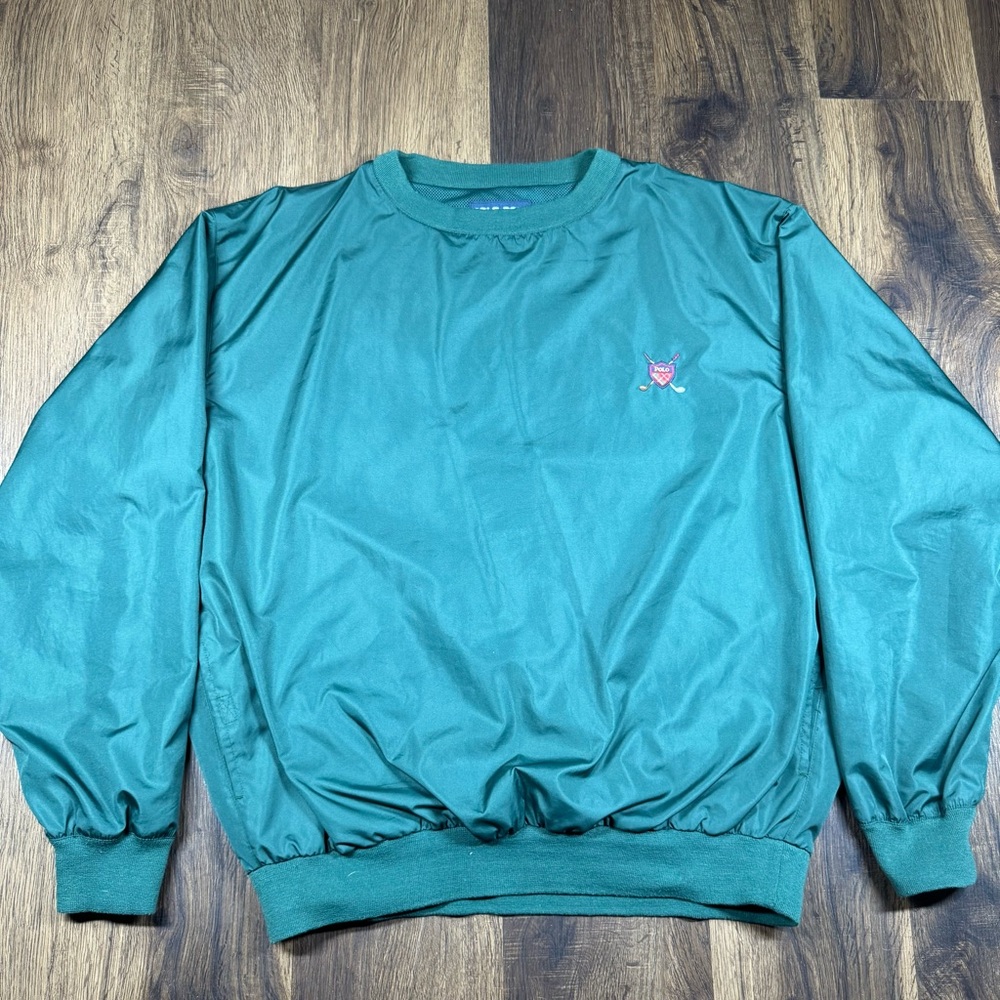 Vtg 90's Ralph Lauren Polo Golf Windbreaker Jacket Mens Size XL Mesh Lined Green